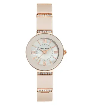 Anne Klein Tan Mother of Pearl Dial Ladies Watch 3340TNRG