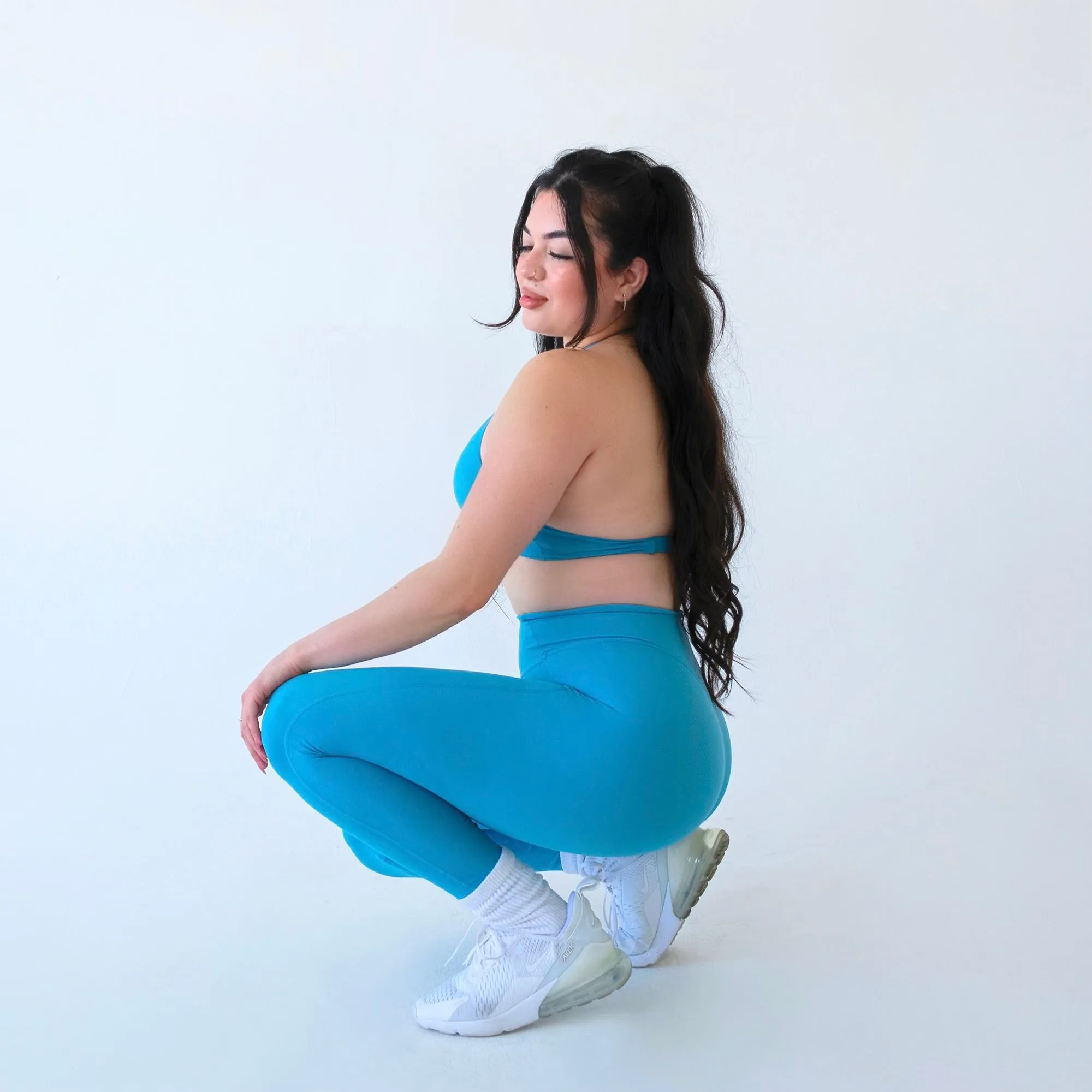 Blue Smooth Leggings