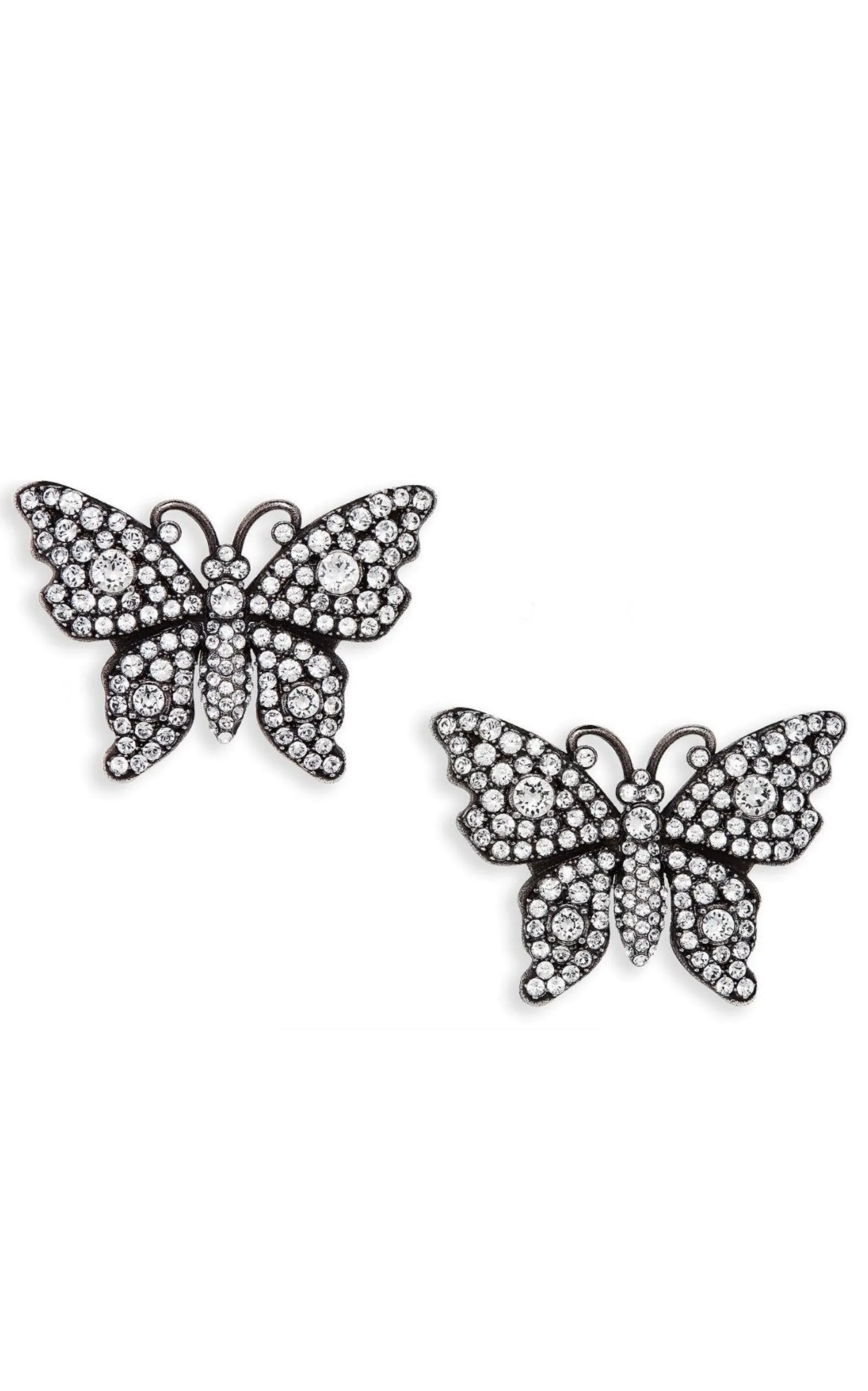 Crystal Embellished Butterfly Earrings