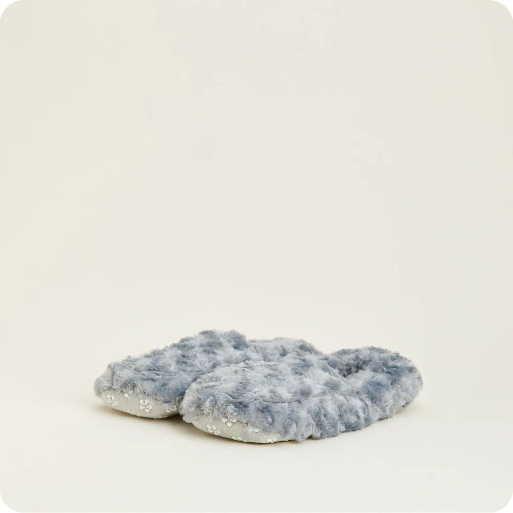 Curly Gray Warmies Slippers