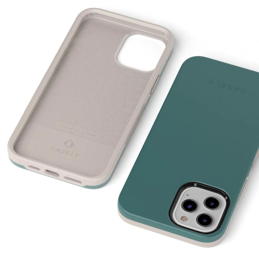 Deep Teal on Nude | Ultra-Protective Bold Case