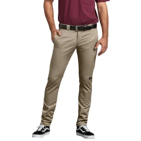 Dickies Men's WP811 Flex Skinny Straight Fit Double Knee Work Pants Desert Sand