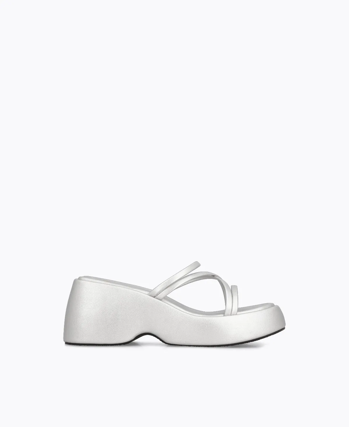 Groundbreaker Platform Heel Sandals - Silver