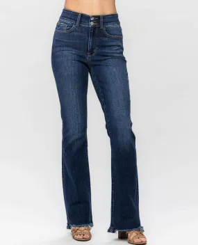 Judy Blue High Waist Fray Hem Bootcut Jean