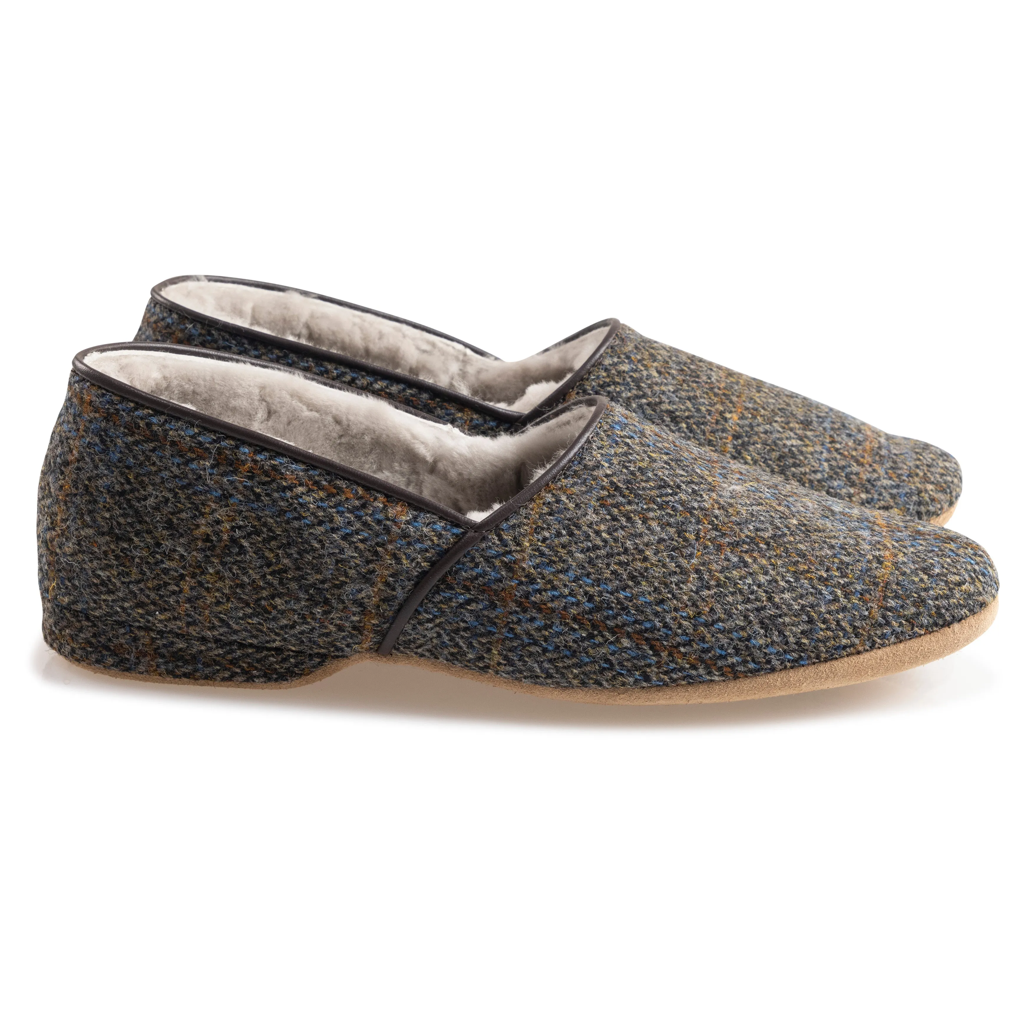 Lewis Tweed/Shearling Slipper