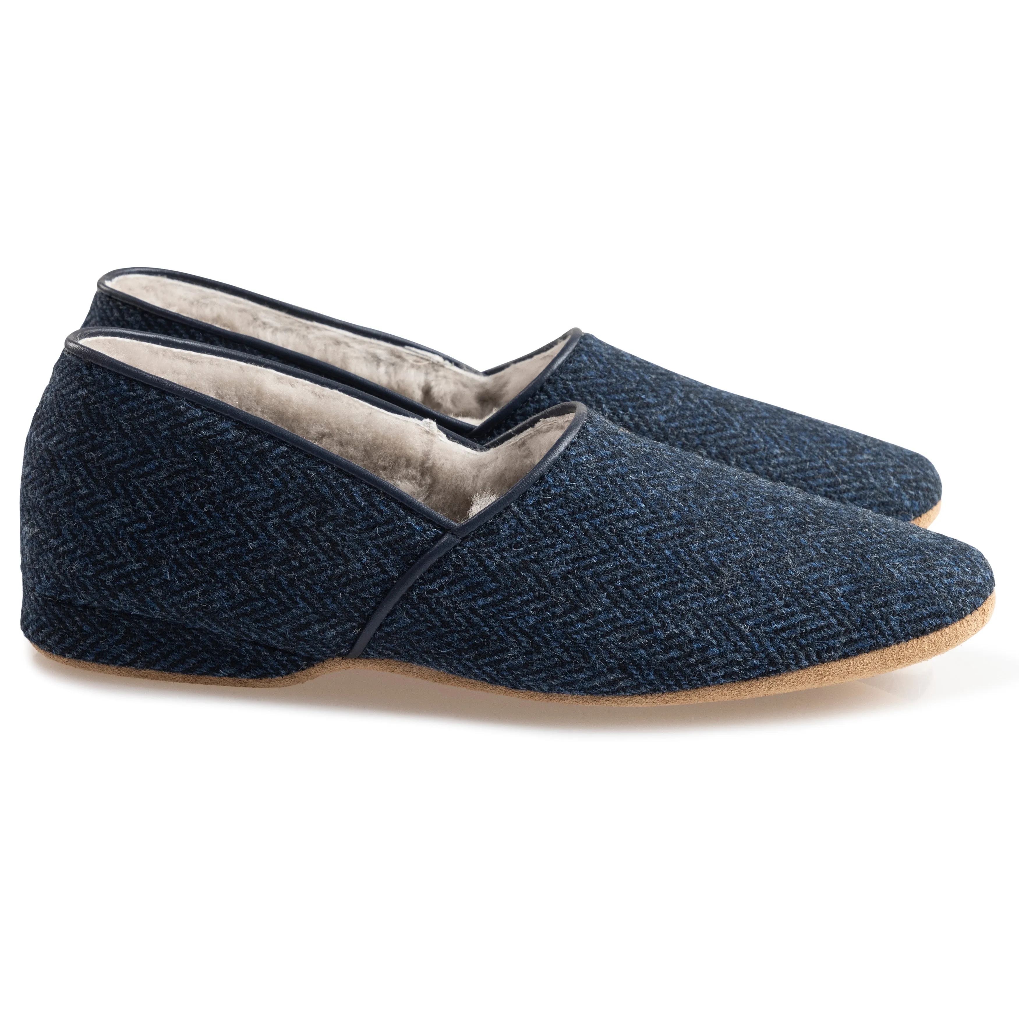 Lewis Tweed/Shearling Slipper