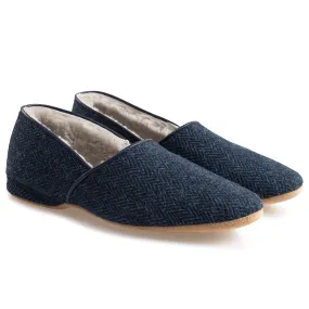 Lewis Tweed/Shearling Slipper