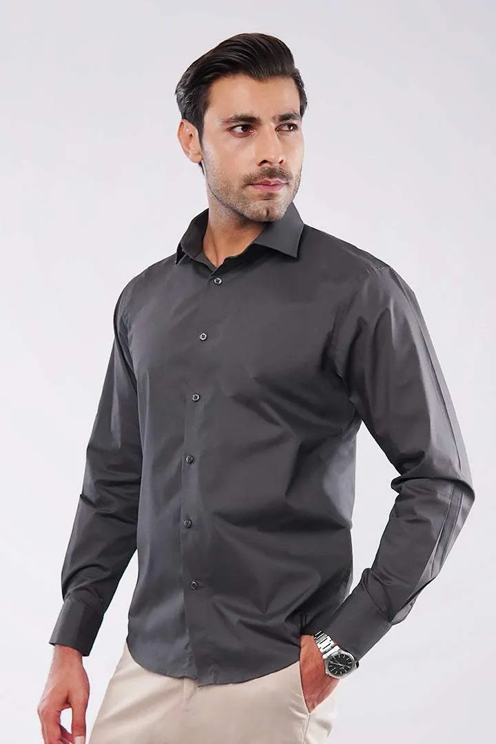 Plain Shirt - Charcoal Grey