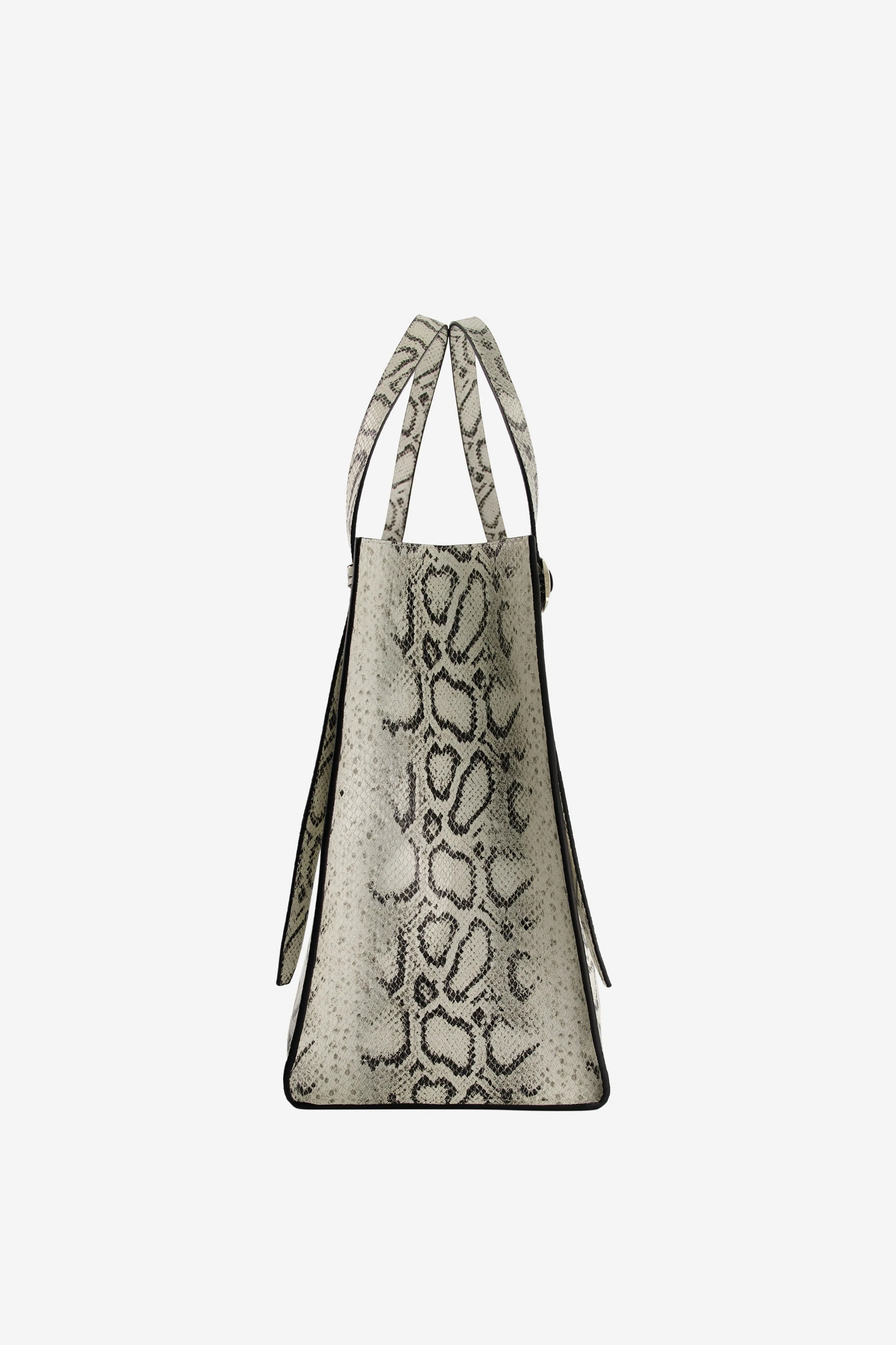 Snake Print Belt Tote Bag