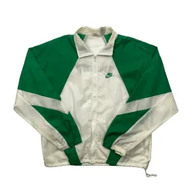 Vintage 80s Green   White Nike Miami USA Spell-Out Windbreaker Jacket - Large