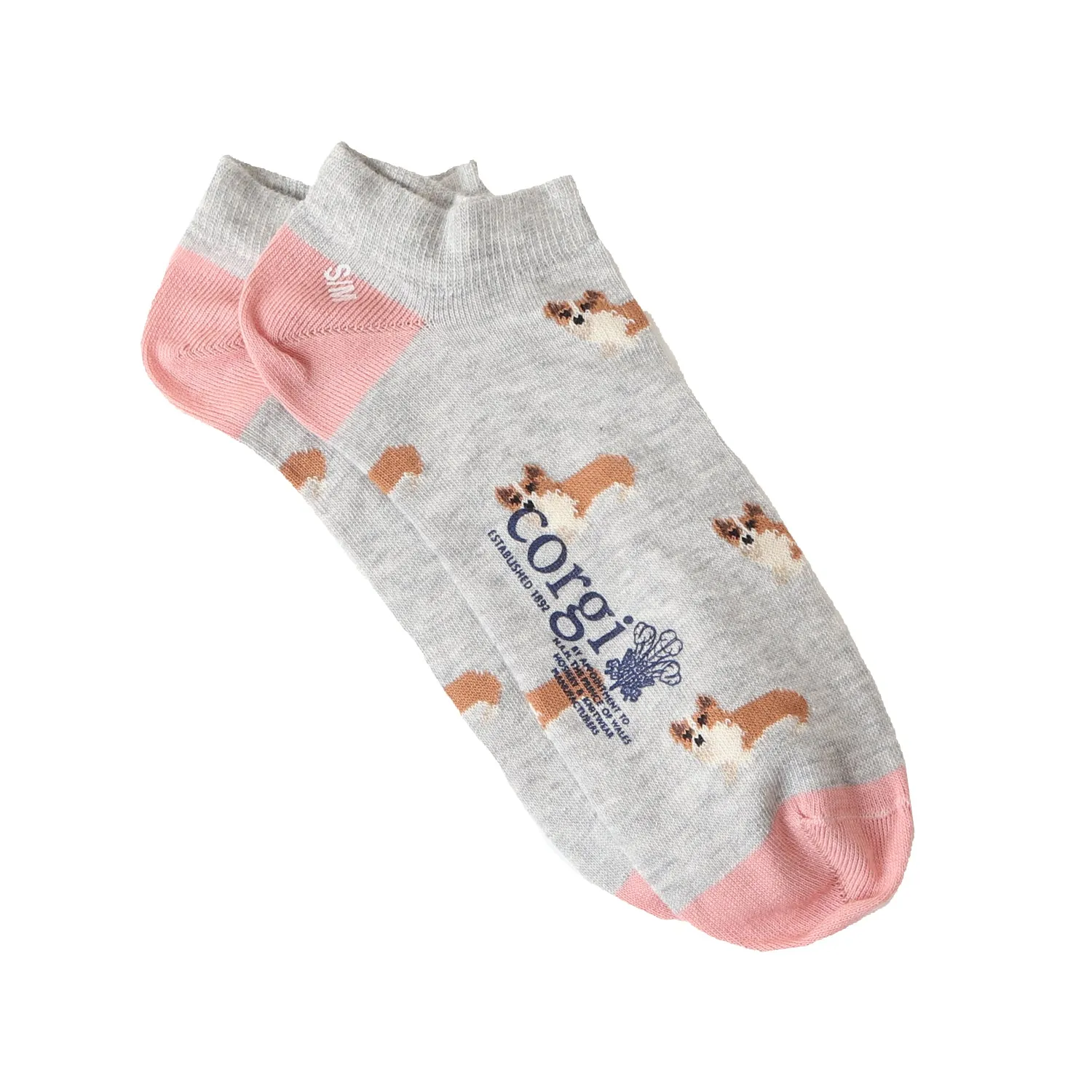 Women's Corgi Dog Cotton Trainer Socks